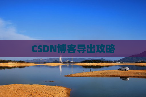 CSDN博客导出攻略